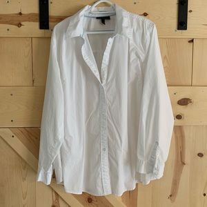 Lane Bryant White Long Sleeve Shirt Size 22/24